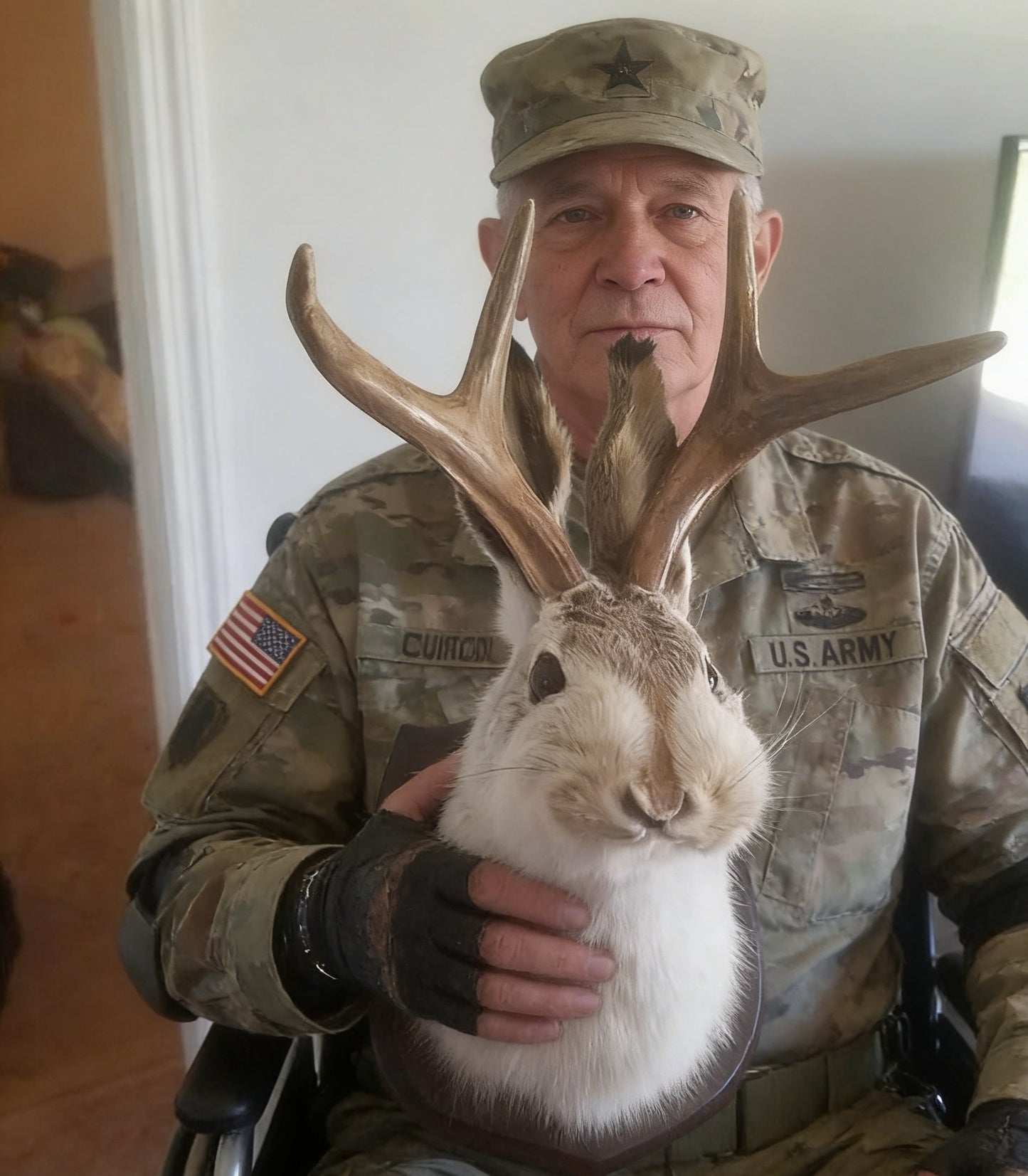 Jackalope Wall Decor-Handmade decorative art