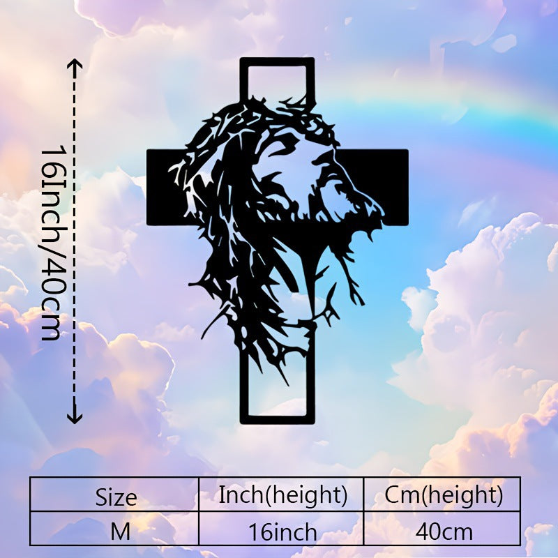 🔥2026 Spring special offer 50% off - ✝️Metal Jesus and Cross Wall Art: Christian Home Decor