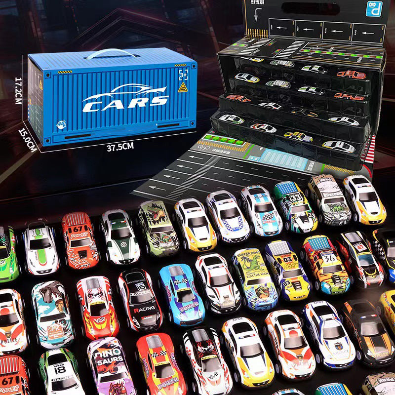🎅Back to School Sale 50% OFF🎁48 Mini Pull-Back Cars with Built-In Garage Set