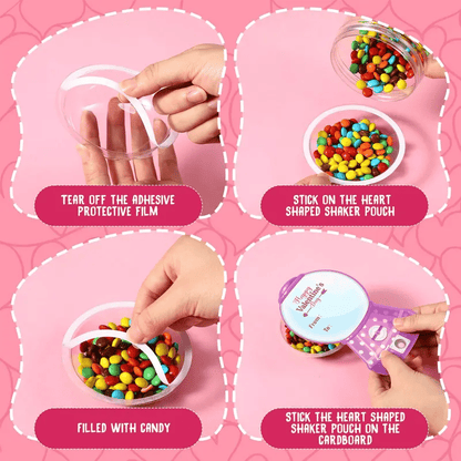 Candy Cards Gift Set | 36/18 Pcs with Plastic Domes, DIY Treat Holders for Classroom Exchange, Kids & Couples 💝🎁🍬