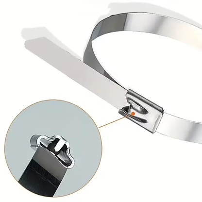 🔥Limited TimePromotion 50% OFF🔥 Metal Zip Ties 304 Stainless Steel  Heavy-Duty Self-Locking Cable Ties