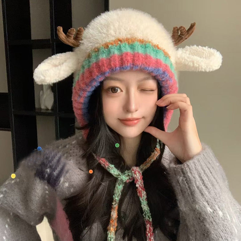 🦌Creative Antler Hat & Bag 2-in-1 – Practical and Adorable