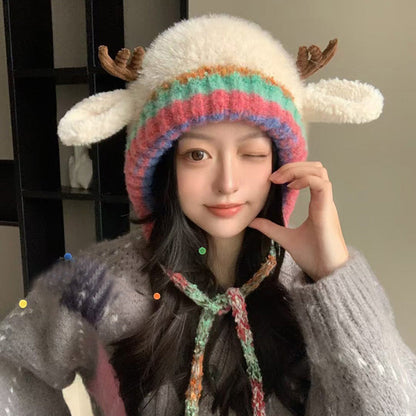 🦌Creative Antler Hat & Bag 2-in-1 – Practical and Adorable