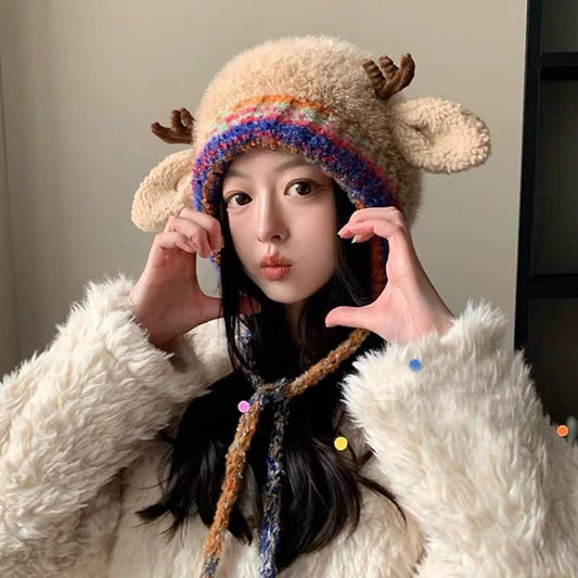 🦌Creative Antler Hat & Bag 2-in-1 – Practical and Adorable