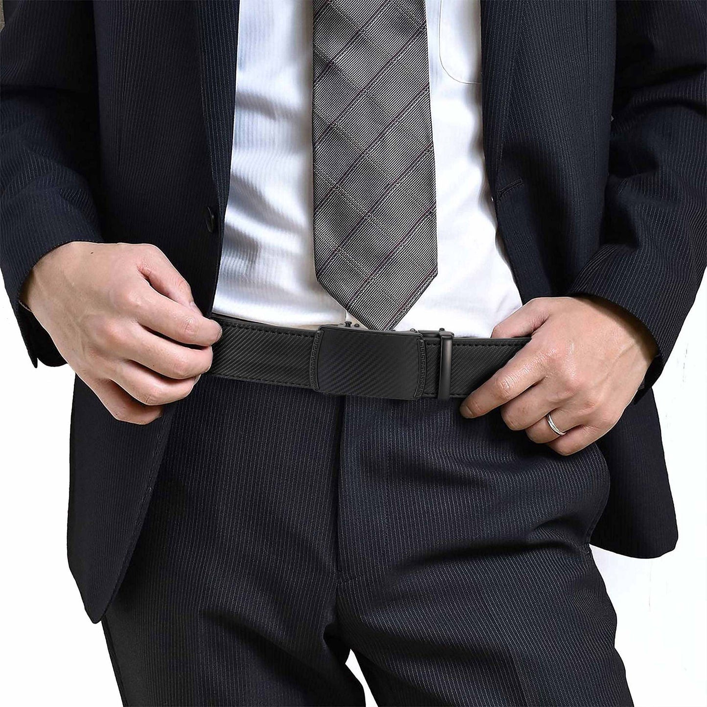 🔥LAST DAY 49% OFF - Leather Ratchet Belt With Adjustable Buckle