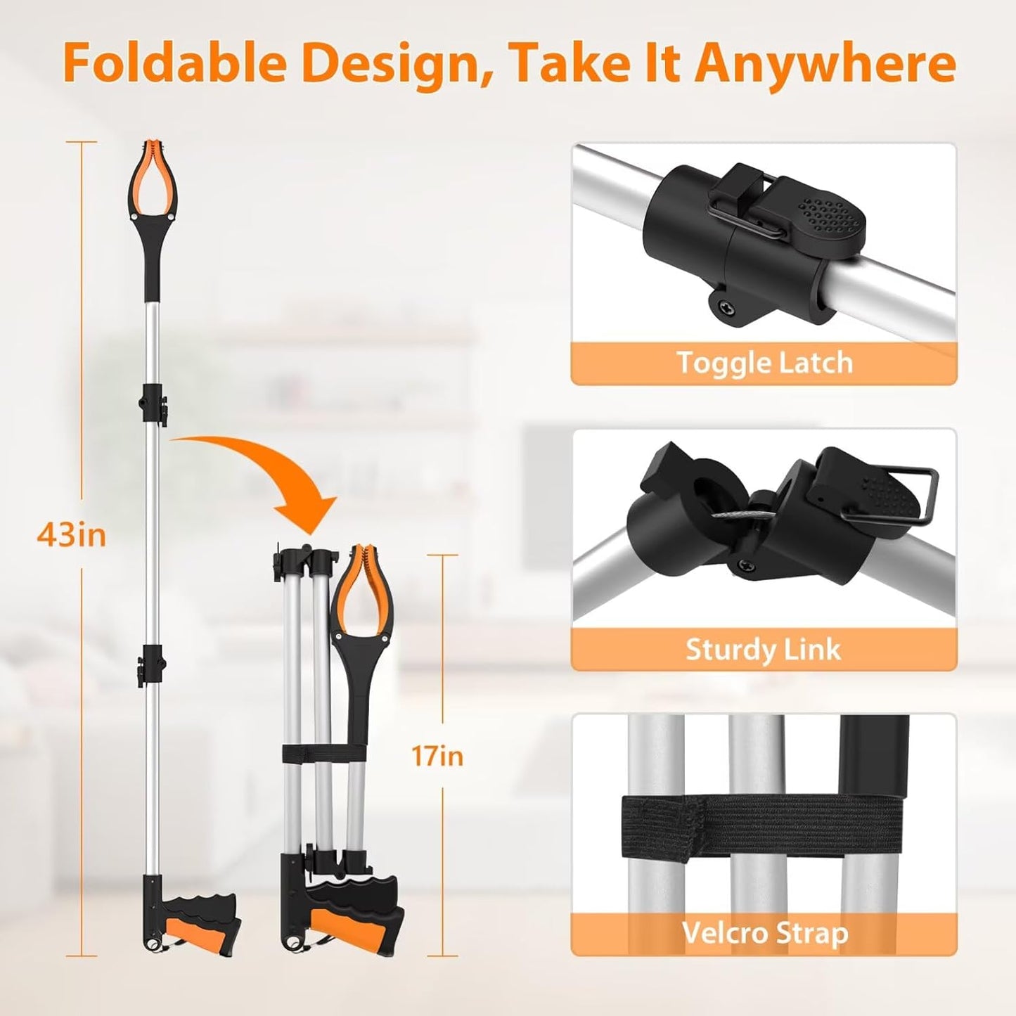 🔥LAST DAY SALE 50% OFF🔥-43" Extra Long Grabber Reacher Tool