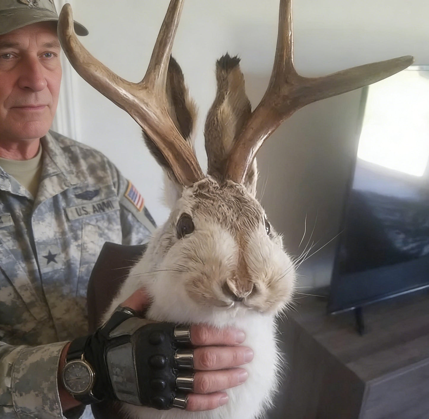 Jackalope Wall Decor-Handmade decorative art