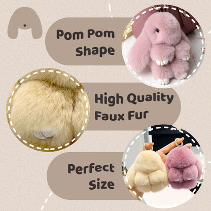 🐰Easter Early Bird Special 40% OFF🪅Handmade Soft Bunny PomPom Charms