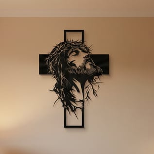 🔥2026 Spring special offer 50% off - ✝️Metal Jesus and Cross Wall Art: Christian Home Decor