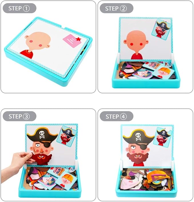🔥While Supplies Last 40% OFF!🎉 Magnetic Puzzle Dress-Up Game Children's Double-Sided Educational Toy Portable Preschool Learning Toy