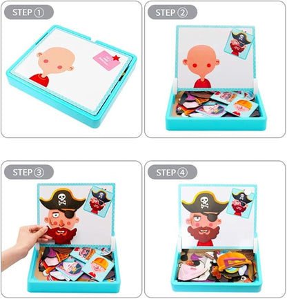 🔥While Supplies Last 40% OFF!🎉 Magnetic Puzzle Dress-Up Game Children's Double-Sided Educational Toy Portable Preschool Learning Toy