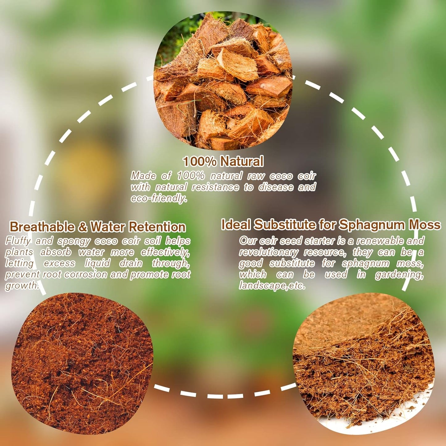 🔥LAST DAY 49% OFF🌱Premium Organic Coconut Coir Bricks for Plants🌱