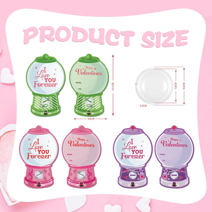 Candy Cards Gift Set | 36/18 Pcs with Plastic Domes, DIY Treat Holders for Classroom Exchange, Kids & Couples 💝🎁🍬