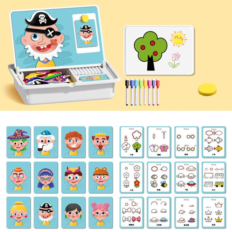 🔥While Supplies Last 40% OFF!🎉 Magnetic Puzzle Dress-Up Game Children's Double-Sided Educational Toy Portable Preschool Learning Toy