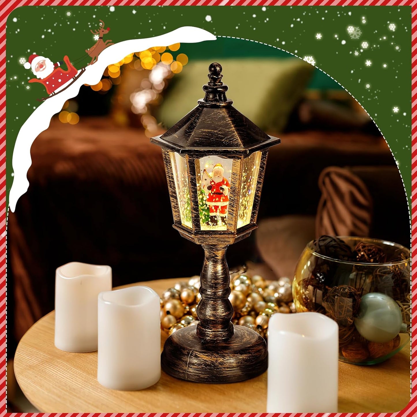 🎄Snow Night Light with Music Luminous Decoration Lamp✨