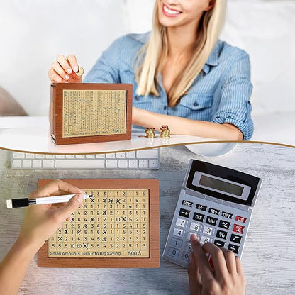 🔥 LAST DAY 49% OFF-Cash Vault Wooden Savings Box