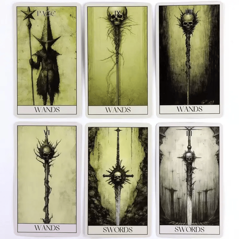 🔥Last Day 49% OFF - 🖤Horror Tarot Card Deck: Spooky, Stylish 78-Card Set 🎴👻