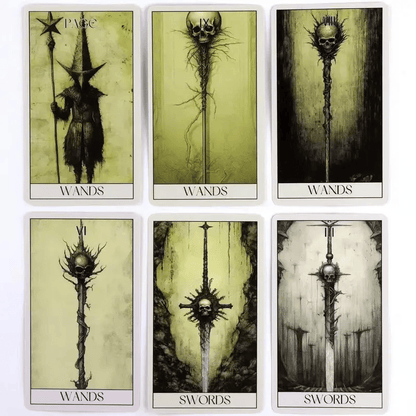 🔥Last Day 49% OFF - 🖤Horror Tarot Card Deck: Spooky, Stylish 78-Card Set 🎴👻