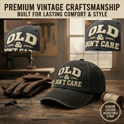 🧢2026 New Year Hot Sale 50% OFF 🔥Vintage Distressed"OLD & DON’T CARE"Cap