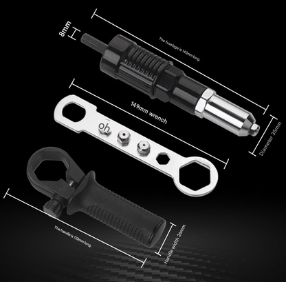🔥Professional Electric Rivet Gun Adapter Kit