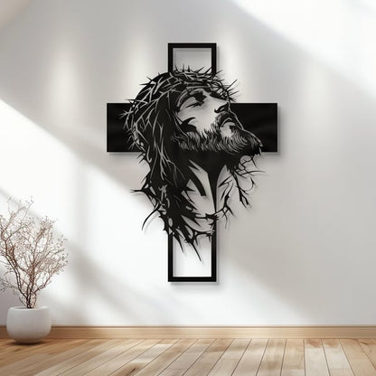 🔥2026 Spring special offer 50% off - ✝️Metal Jesus and Cross Wall Art: Christian Home Decor