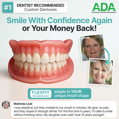 Ends Today: 70% OFF! Pryxo™? Custom-Fit Full Functional DenturesMake you more confident