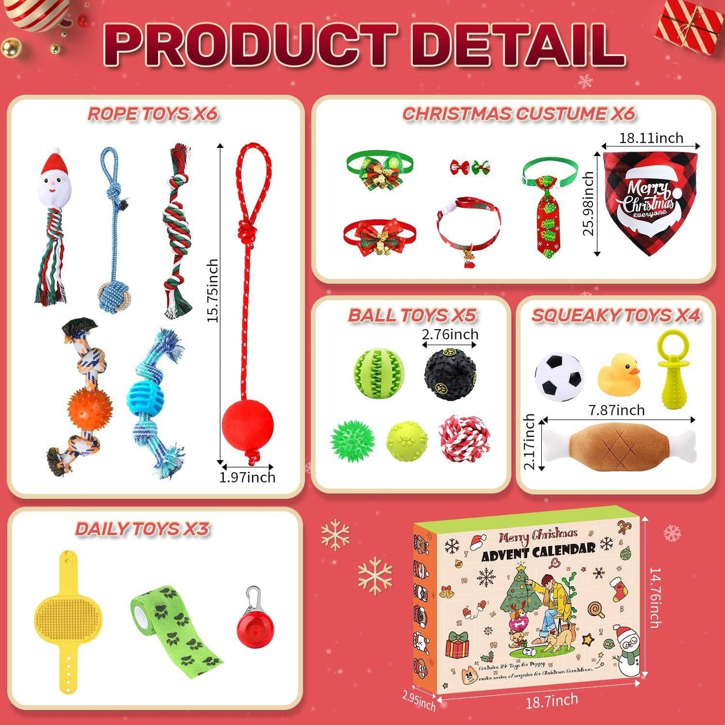 🥳Countdown Cat & Dog Toys Advent Calendar🐾