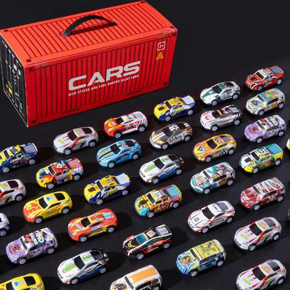 🎅Back to School Sale 50% OFF🎁48 Mini Pull-Back Cars with Built-In Garage Set