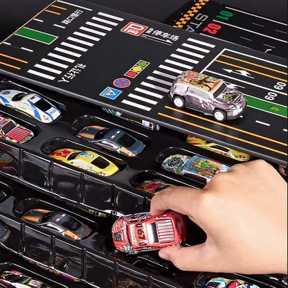 🎅Back to School Sale 50% OFF🎁48 Mini Pull-Back Cars with Built-In Garage Set