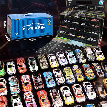 🎅Back to School Sale 50% OFF🎁48 Mini Pull-Back Cars with Built-In Garage Set